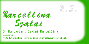marcellina szalai business card